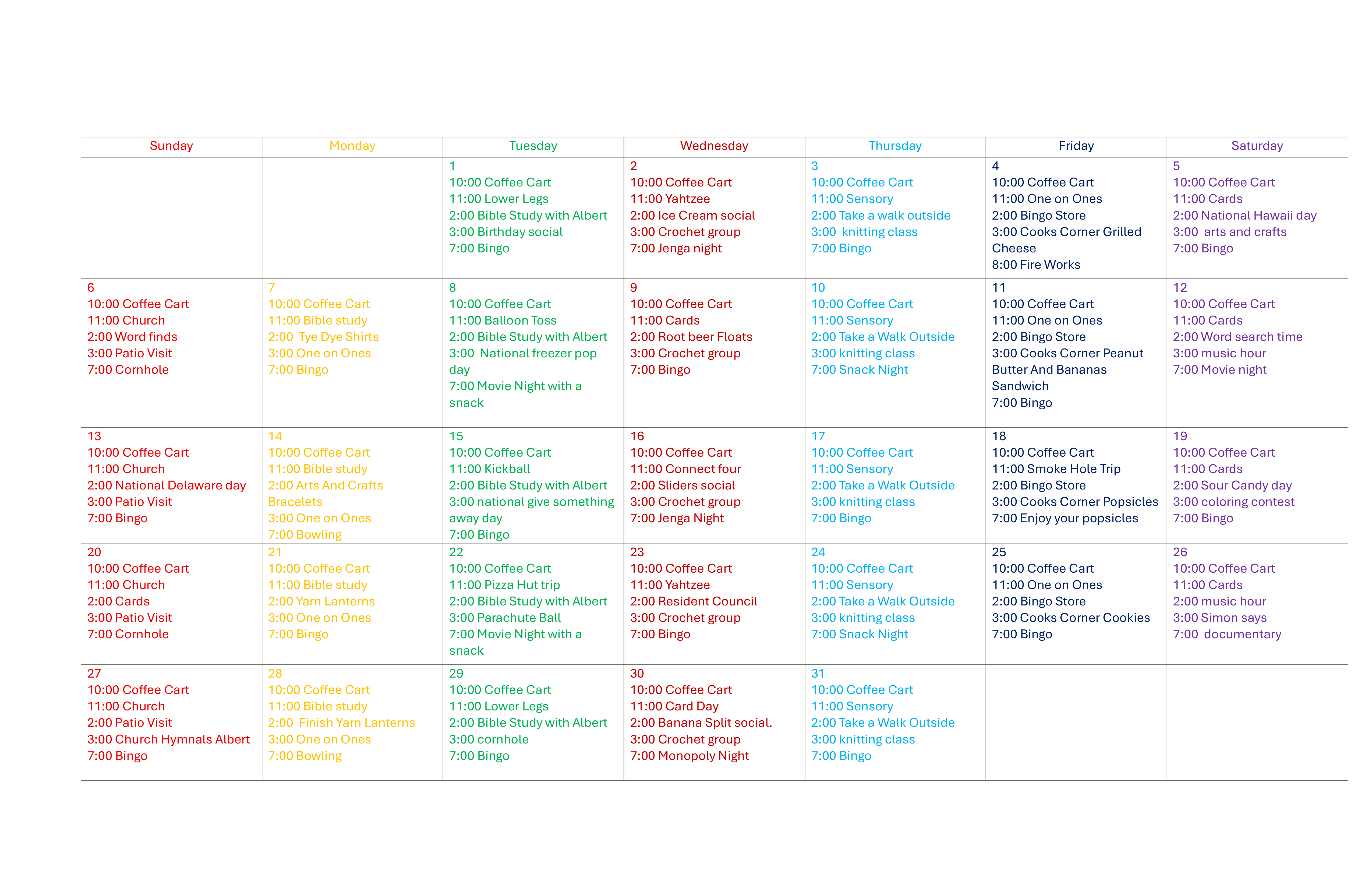 calendar