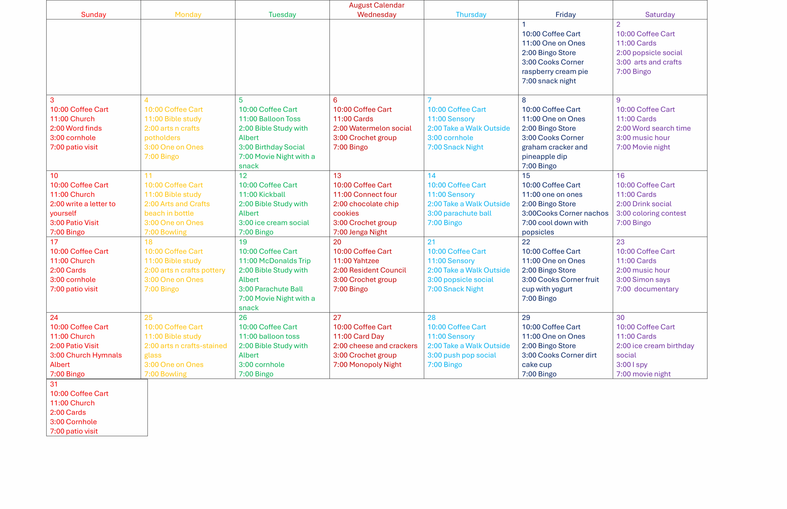 calendar